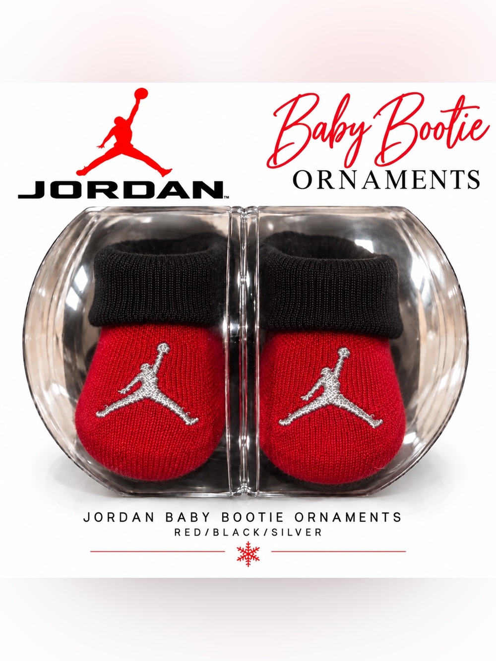 Jordan Red Black &Silver Booties